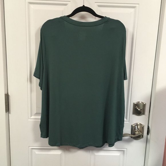 NWT A New Day V Neck Short Sleeve Top - Teal - Size 2X - Picture 2 of 5